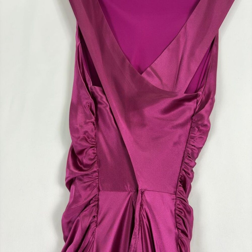 Reformation Satin Maxi Dress in Magenta - Picture 5 of 6